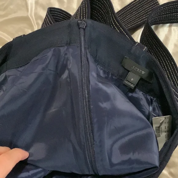 J. Crew Wool Pencil Skirt | Navy Blue Wool Skirt Size 8 - Picture 11 of 11